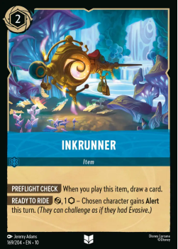 Inkrunner single card from Disney Lorcana