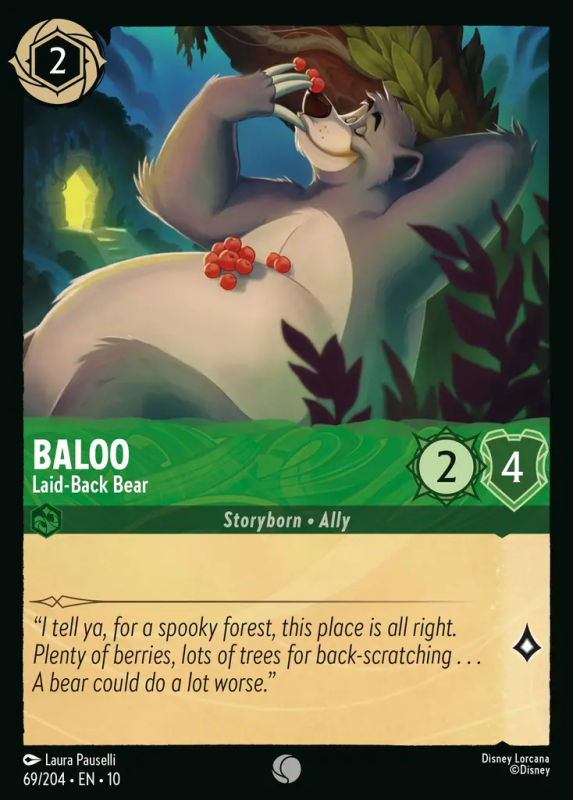 Baloo - Laid-Back Bear : 069/204 WHISPERS IN THE WELL - Disney Lorcana Single Card Baloo - Laid-Back Bear : 069/204 WHISPERS IN THE WELL - Disney Lorcana Single Card