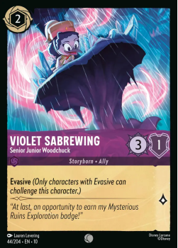 Violet Sabrewing - Senior Junior Woodchuck single card from Disney Lorcana