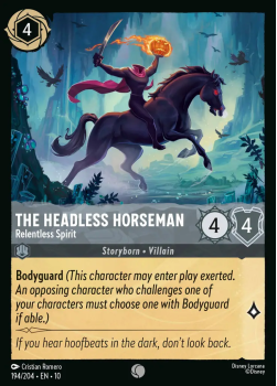The Headless Horseman - Relentless Spirit single card from Disney Lorcana