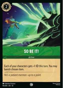 So Be It! single card from Disney Lorcana