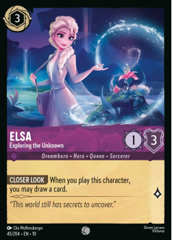 Elsa - Exploring the Unknown single card from Disney Lorcana