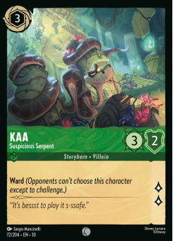 Kaa - Suspicious Serpent single card from Disney Lorcana