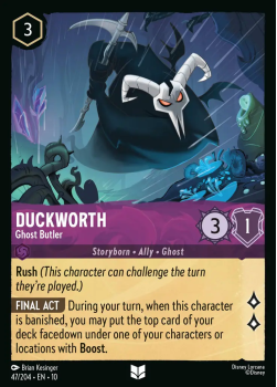 Duckworth - Ghost Butler single card from Disney Lorcana