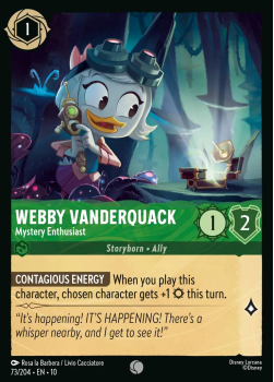 Webby Vanderquack - Mystery Enthusiast single card from Disney Lorcana