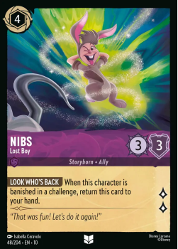 Nibs - Lost Boy single card from Disney Lorcana