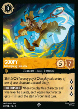 Goofy - Galumphing Gumshoe single card from Disney Lorcana