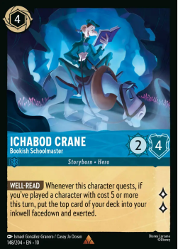 Ichabod Crane - Bookish Schoolmaster single card from Disney Lorcana