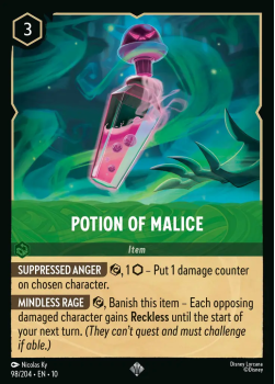 Potion of Malice single card from Disney Lorcana