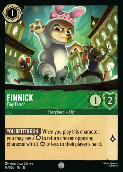 Finnick - Tiny Terror single card from Disney Lorcana