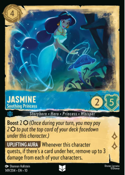 Jasmine - Soothing Princess single card from Disney Lorcana