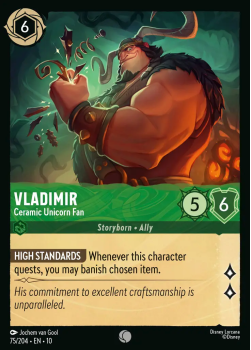Vladimir - Ceramic Unicorn Fan single card from Disney Lorcana