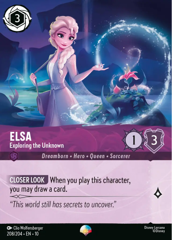 Elsa - Exploring the Unknown (EPIC) : 208/204 WHISPERS IN THE WELL - Disney Lorcana Single Card Elsa - Exploring the Unknown (EPIC) : 208/204 WHISPERS IN THE WELL - Disney Lorcana Single Card