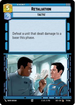 Retaliation single card from Star Wars Unlimited