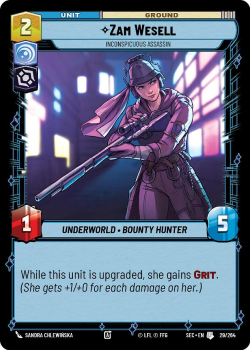 Zam Wesell - Inconspicuous Assassin single card from Star Wars Unlimited