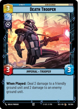 Death Trooper single card from Star Wars Unlimited