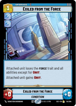 Exiled from the Force single card from Star Wars Unlimited