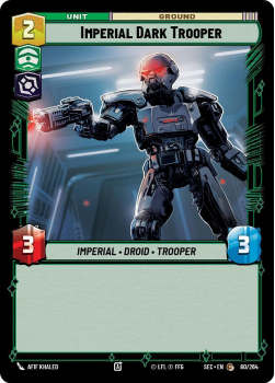 Imperial Dark Trooper single card from Star Wars Unlimited