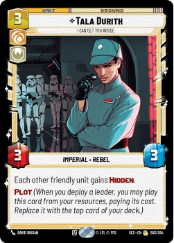 Tala Durith - I Can Get You Inside single card from Star Wars Unlimited