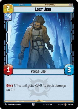 Lost Jedi single card from Star Wars Unlimited