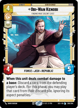 Obi-Wan Kenobi - Finding What Doesn't Exist single card from Star Wars Unlimited