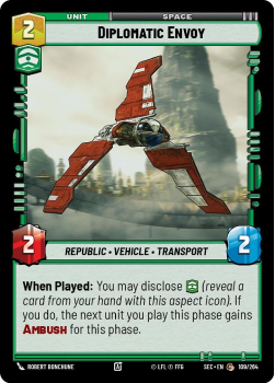 Diplomatic Envoy single card from Star Wars Unlimited