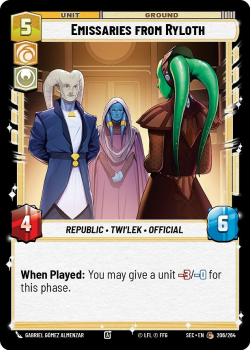 Emissaries from Ryloth single card from Star Wars Unlimited