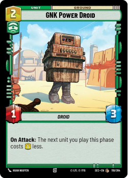 GNK Power Droid single card from Star Wars Unlimited