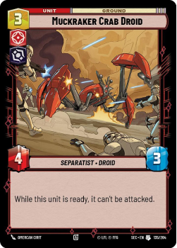Muckraker Crab Droid single card from Star Wars Unlimited