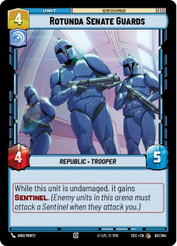 Rotunda Senate Guards single card from Star Wars Unlimited