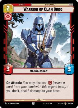 Warrior of Clan Ordo single card from Star Wars Unlimited