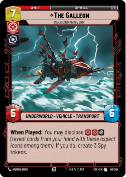 The Galleon - Marauding Pirate Ship single card from Star Wars Unlimited