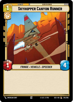 Skyhopper Canyon Runner single card from Star Wars Unlimited