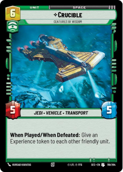Crucible - Centuries of Wisdom single card from Star Wars Unlimited