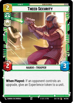 Theed Security single card from Star Wars Unlimited