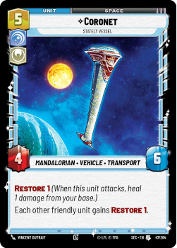 Coronet - Stately Vessel single card from Star Wars Unlimited