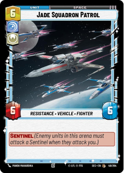 Jade Squadron Patrol single card from Star Wars Unlimited