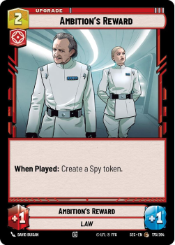 Ambition's Reward single card from Star Wars Unlimited