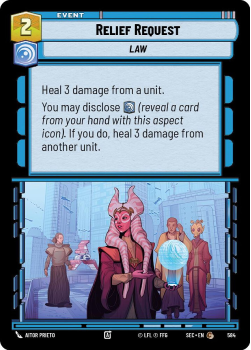 Relief Request (FOIL) single card from Star Wars Unlimited