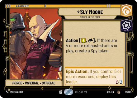 Sly Moore - Cipher in the Dark single card from Star Wars Unlimited