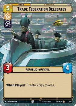 Trade Federation Delegates (HYPERSPACE) single card from Star Wars Unlimited