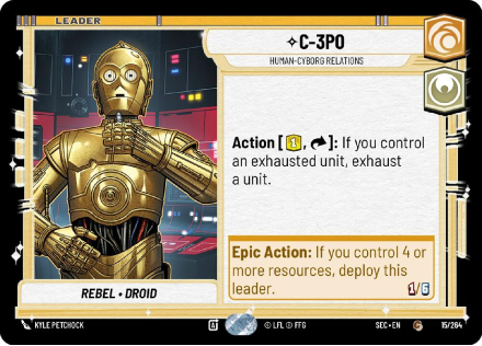 C-3P0 - Human-Cyborg Relations single card from Star Wars Unlimited