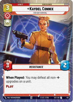 Kaydel Connix - For Our Survival (HYPERSPACE) single card from Star Wars Unlimited