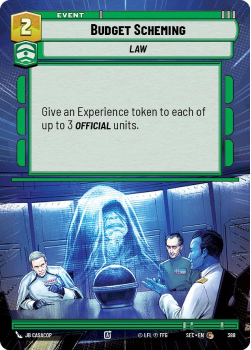 Budget Scheming (HYPERSPACE) single card from Star Wars Unlimited