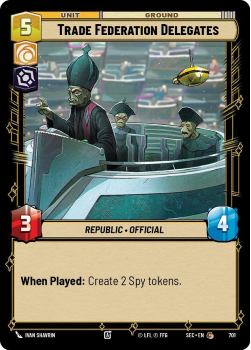 Trade Federation Delegates (FOIL) single card from Star Wars Unlimited