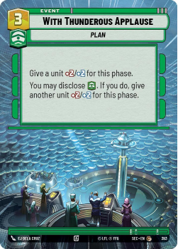 With Thunderous Applause (HYPERSPACE) single card from Star Wars Unlimited