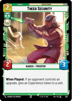 Theed Security (FOIL) single card from Star Wars Unlimited