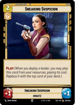 Sneaking Suspicion single card from Star Wars Unlimited