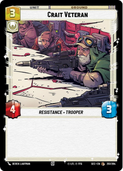 Crait Veteran single card from Star Wars Unlimited