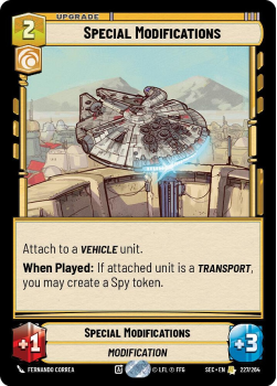Special Modifications single card from Star Wars Unlimited
